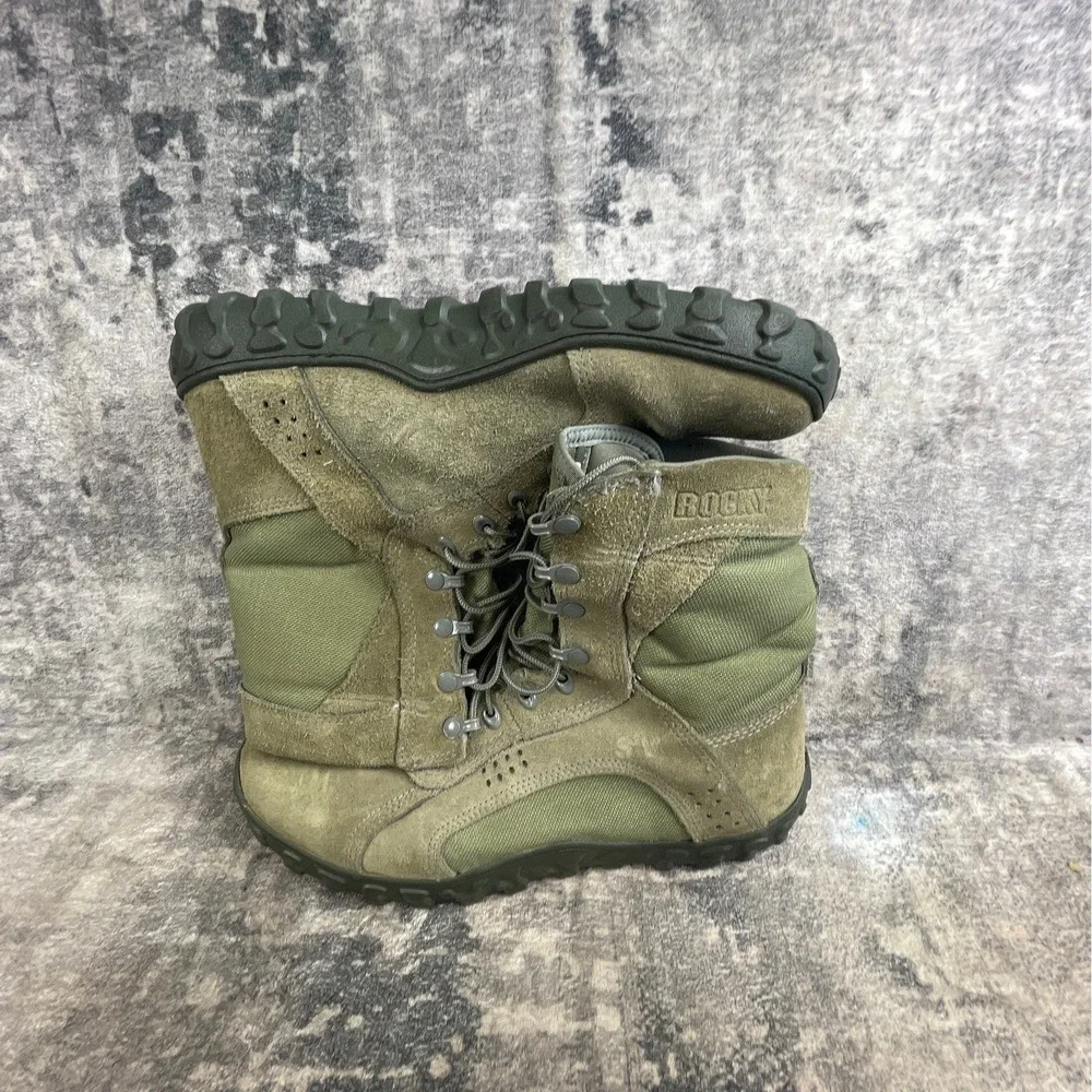 Rocky Mens 14 M S2V Special Ops Tactical Military Boots Sage Green Nylon Leather
